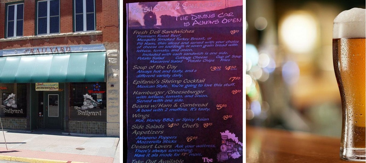 The Railyard Menu