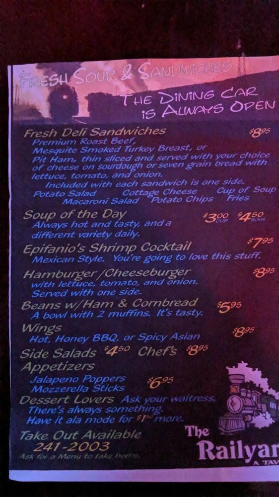 The Railyard Menu image 1
